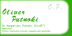 oliver putnoki business card